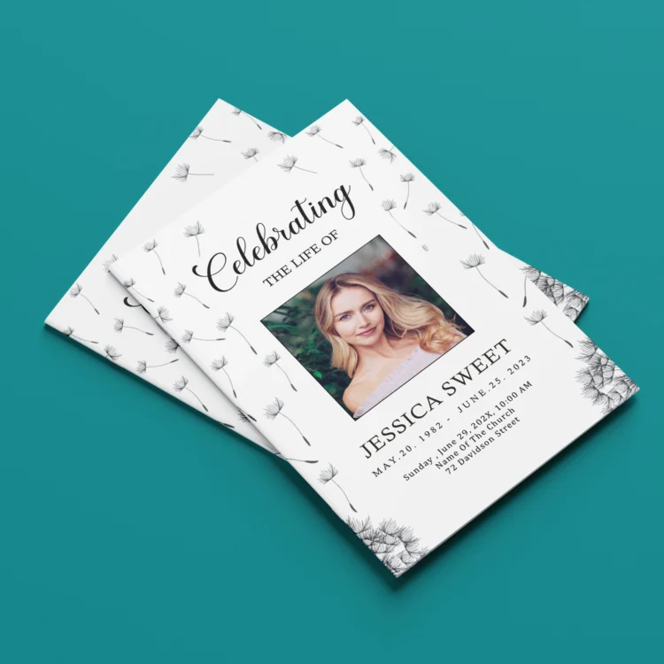 obituary,Memorable Funeral Brochures